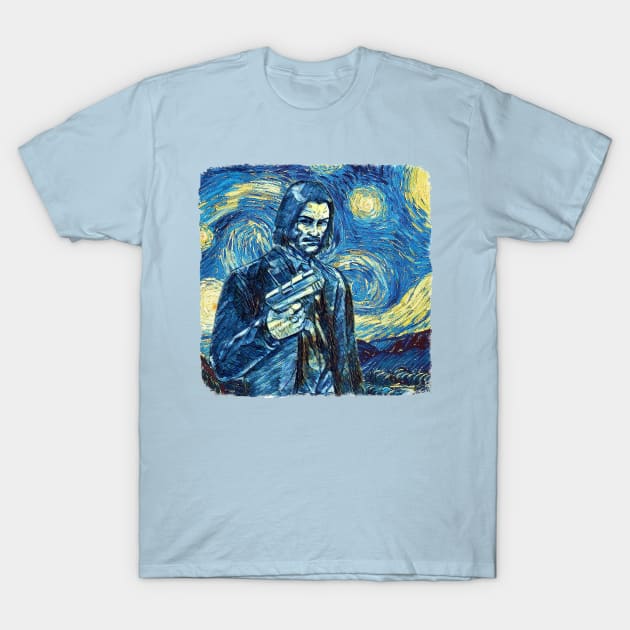 John Wick Van Gogh Style T-Shirt by todos